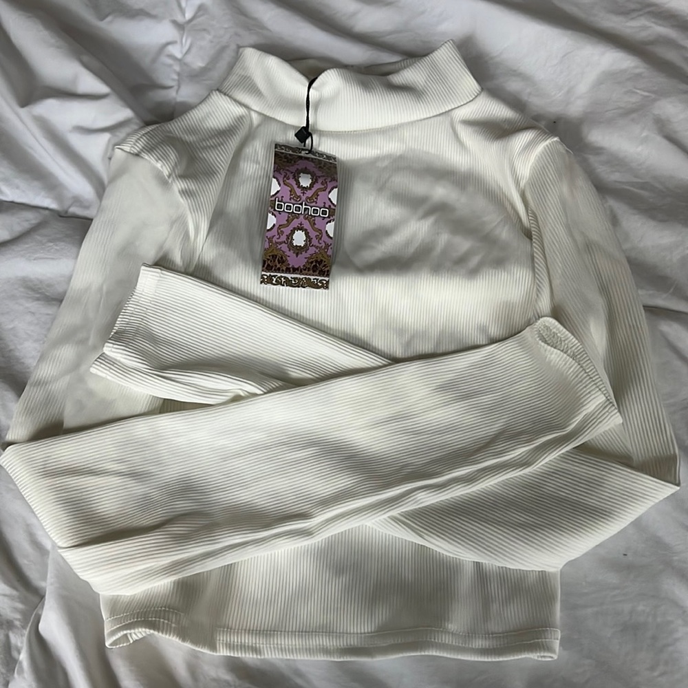 Boohoo White Long Sleeve